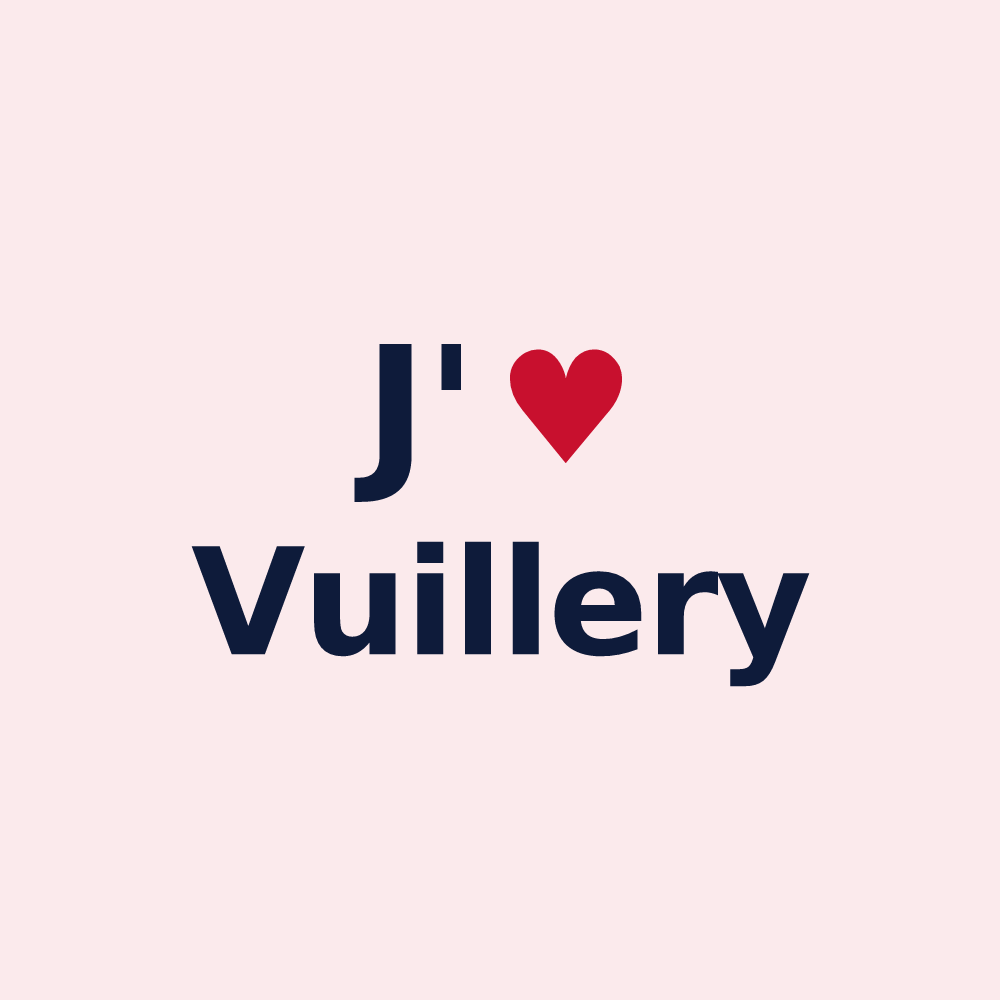 Magnet personnalisé Vuillery — design J'aime Vuillery