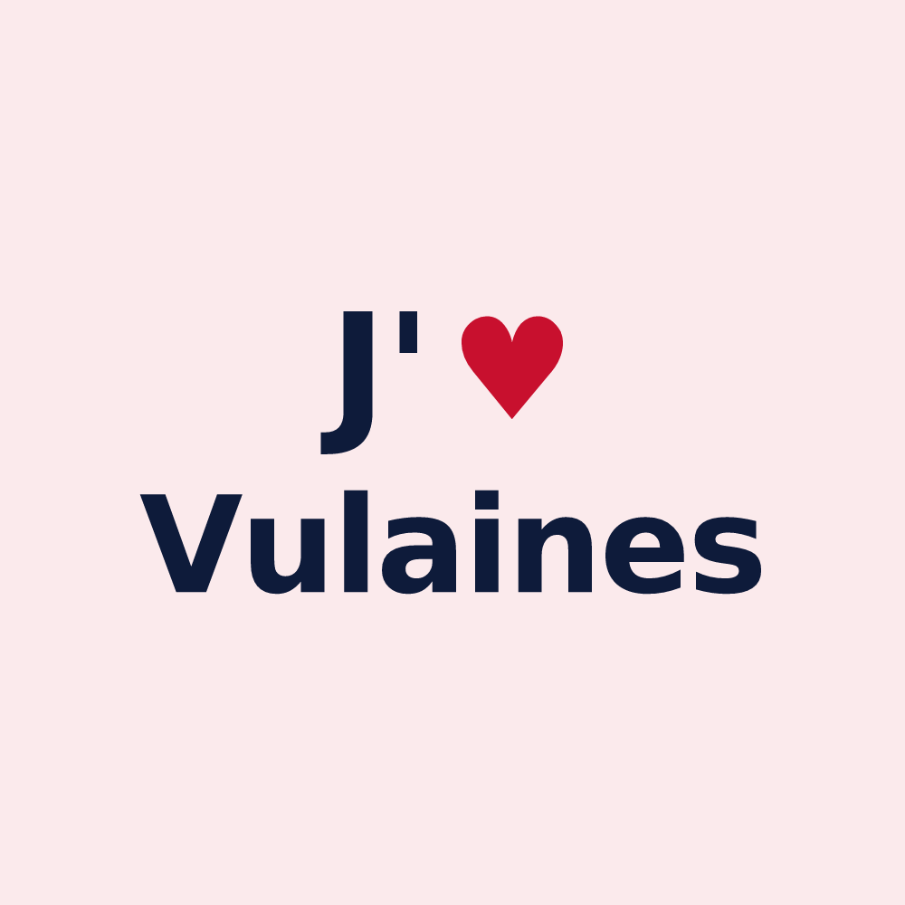 Magnet personnalisé Vulaines — design J'aime Vulaines