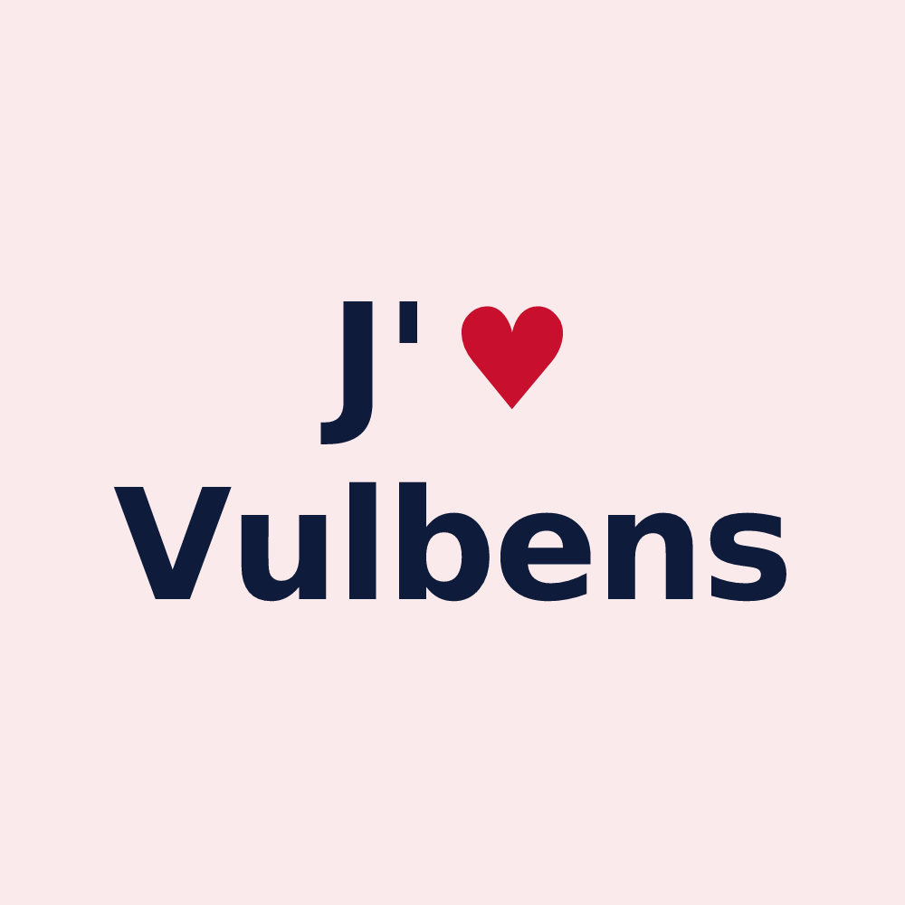 Magnet personnalisé Vulbens — design J'aime Vulbens