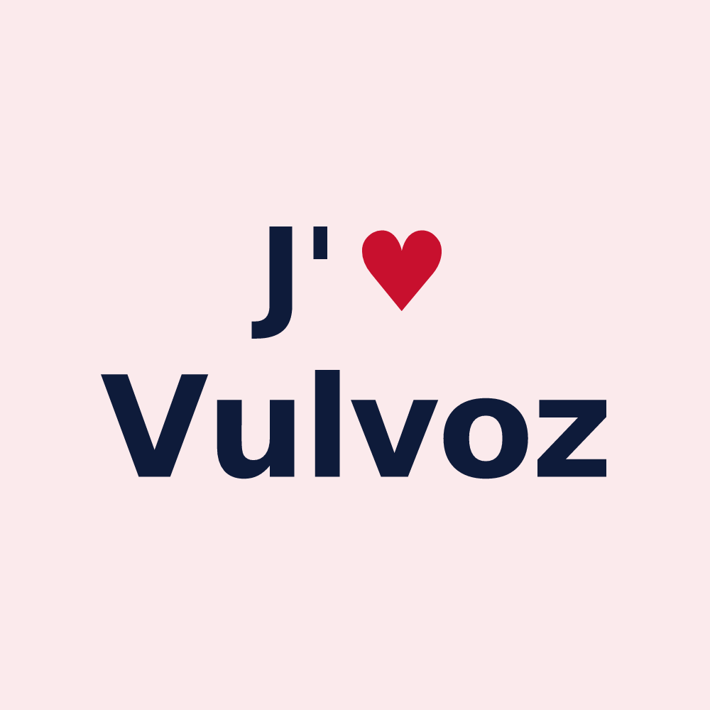 Magnet personnalisé Vulvoz — design J'aime Vulvoz