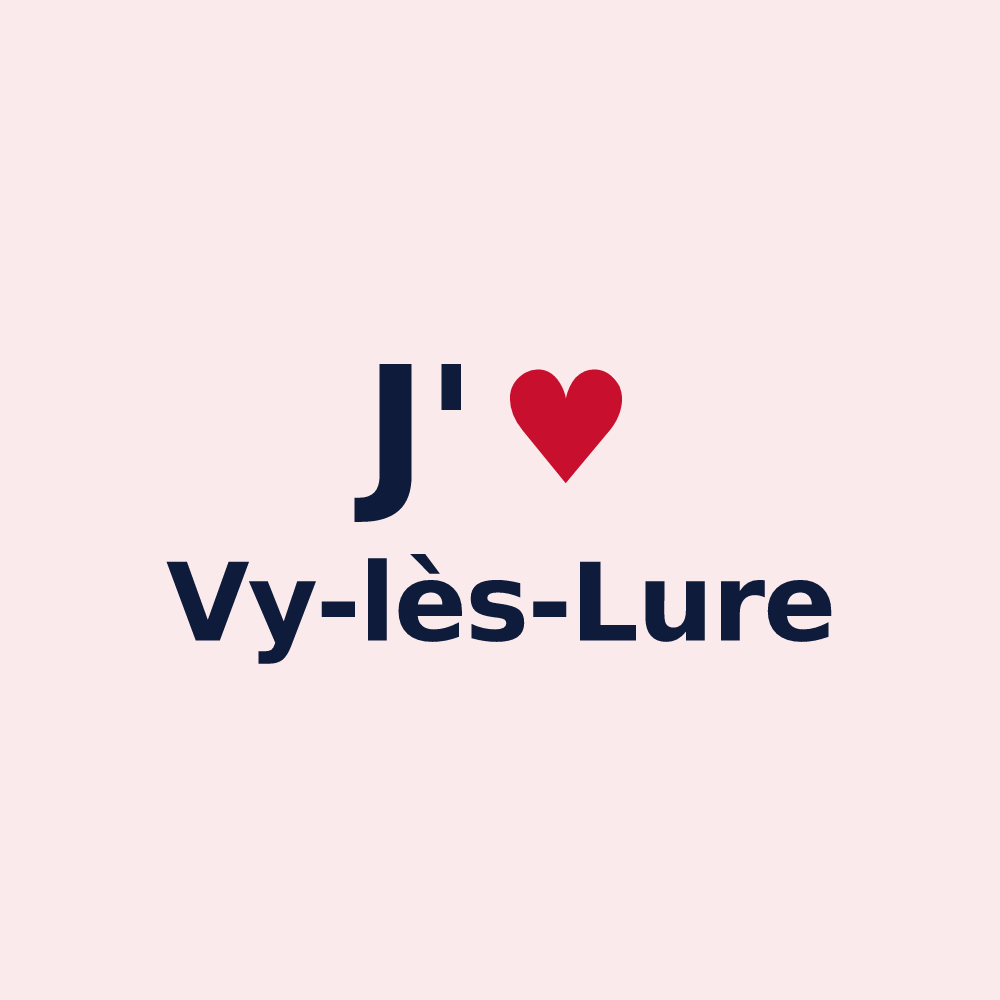Magnet personnalisé Vy-lès-Lure — design J'aime Vy-lès-Lure