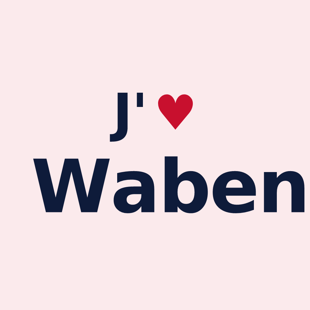 Magnet personnalisé Waben — design J'aime Waben