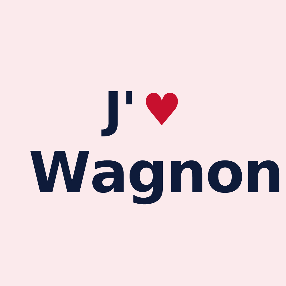 Magnet personnalisé Wagnon — design J'aime Wagnon