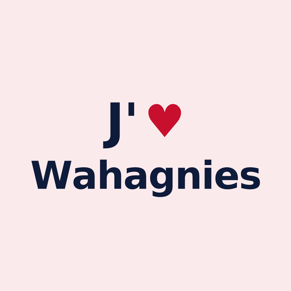 Magnet personnalisé Wahagnies — design J'aime Wahagnies