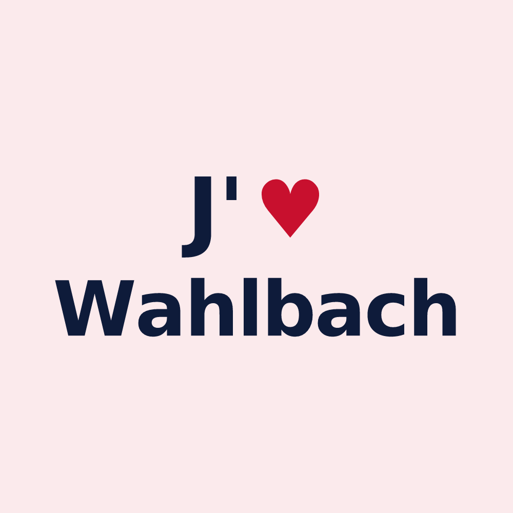 Magnet personnalisé Wahlbach — design J'aime Wahlbach