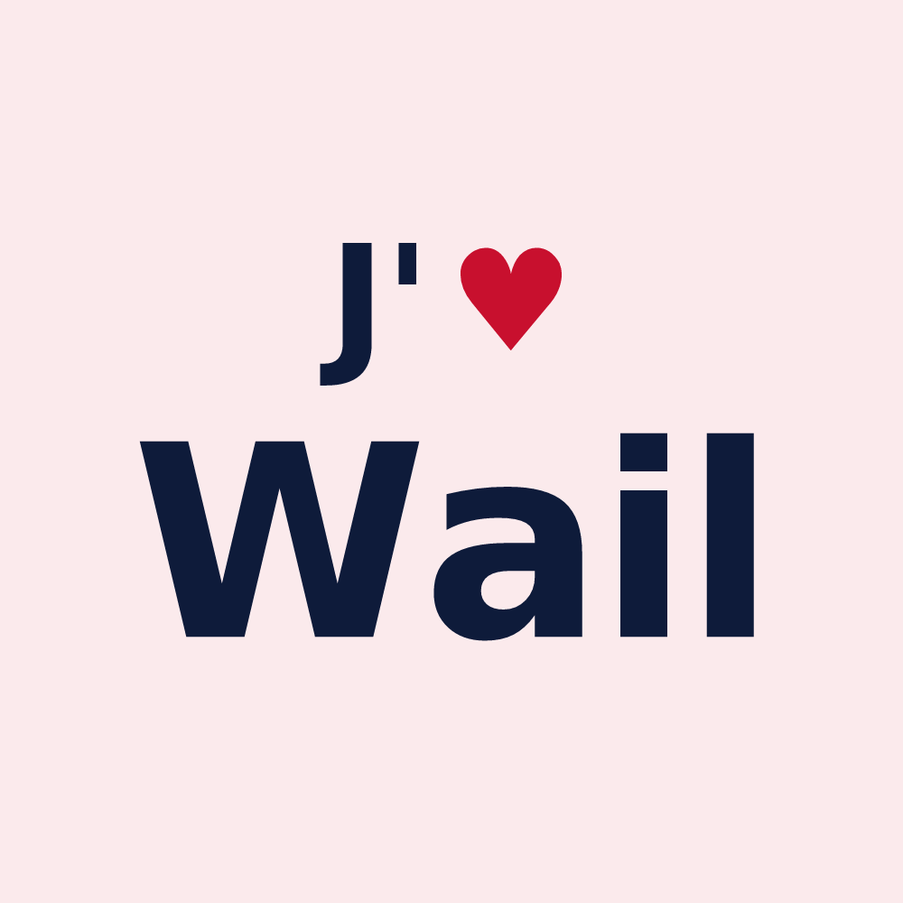 Magnet personnalisé Wail — design J'aime Wail