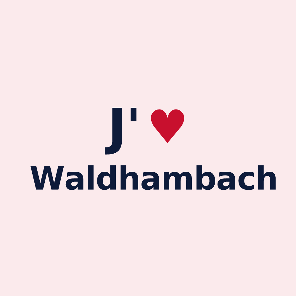 Magnet personnalisé Waldhambach — design J'aime Waldhambach