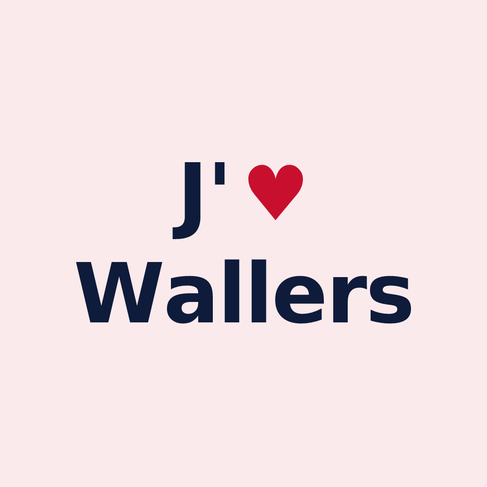Magnet personnalisé Wallers — design « J'aime Wallers » imprimé sur le magnet