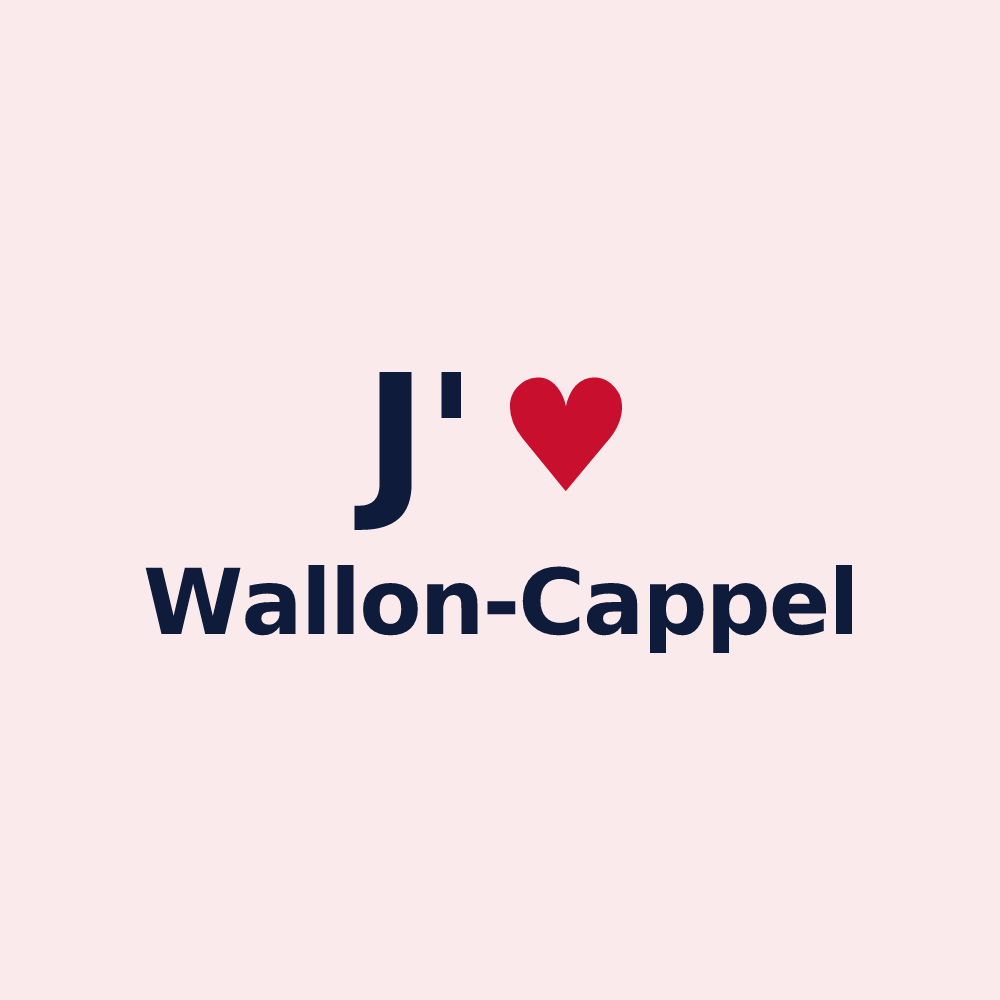 Magnet personnalisé Wallon-Cappel — design « J'aime Wallon-Cappel » imprimé sur le magnet
