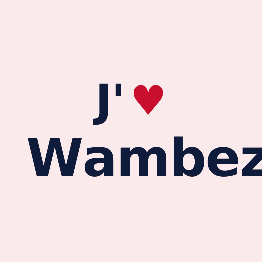 Magnet personnalisé Wambez — design J'aime Wambez