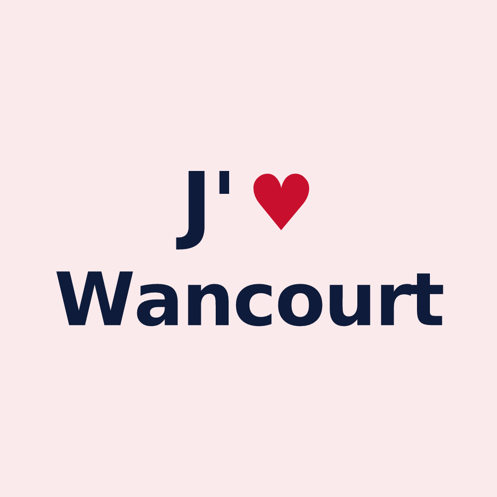 Magnet personnalisé Wancourt — design J'aime Wancourt