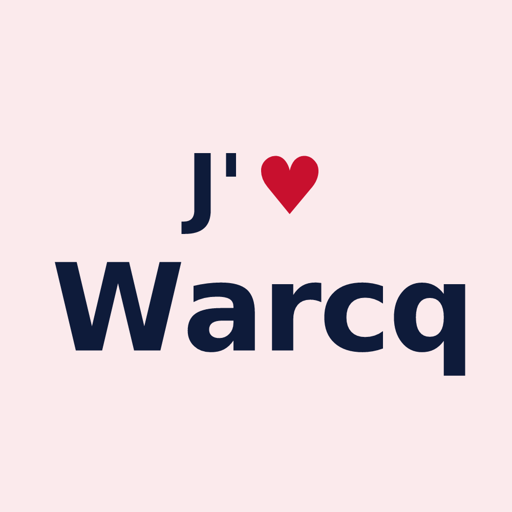 Magnet personnalisé Warcq — design J'aime Warcq