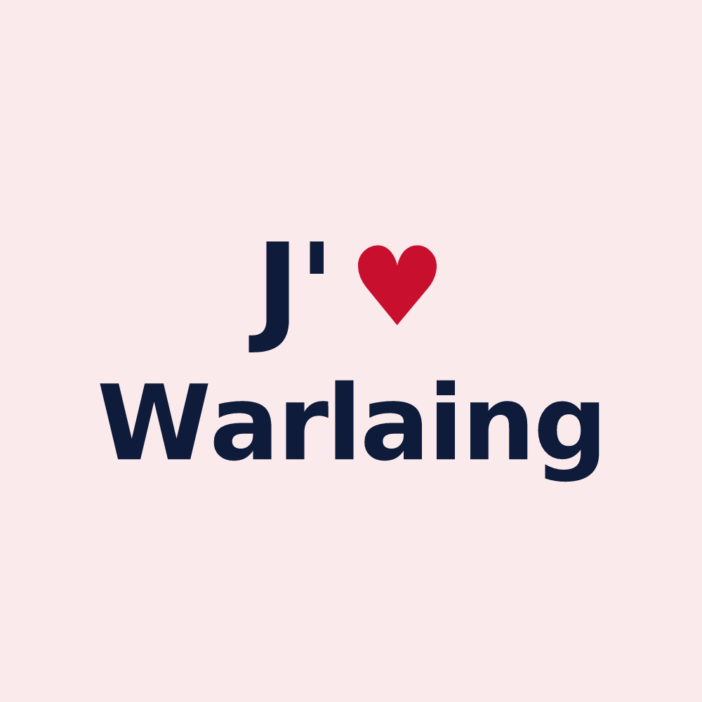 Magnet personnalisé Warlaing — design J'aime Warlaing