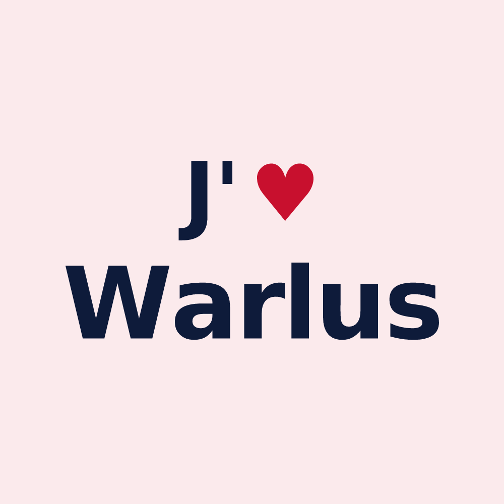 Magnet personnalisé Warlus — design J'aime Warlus
