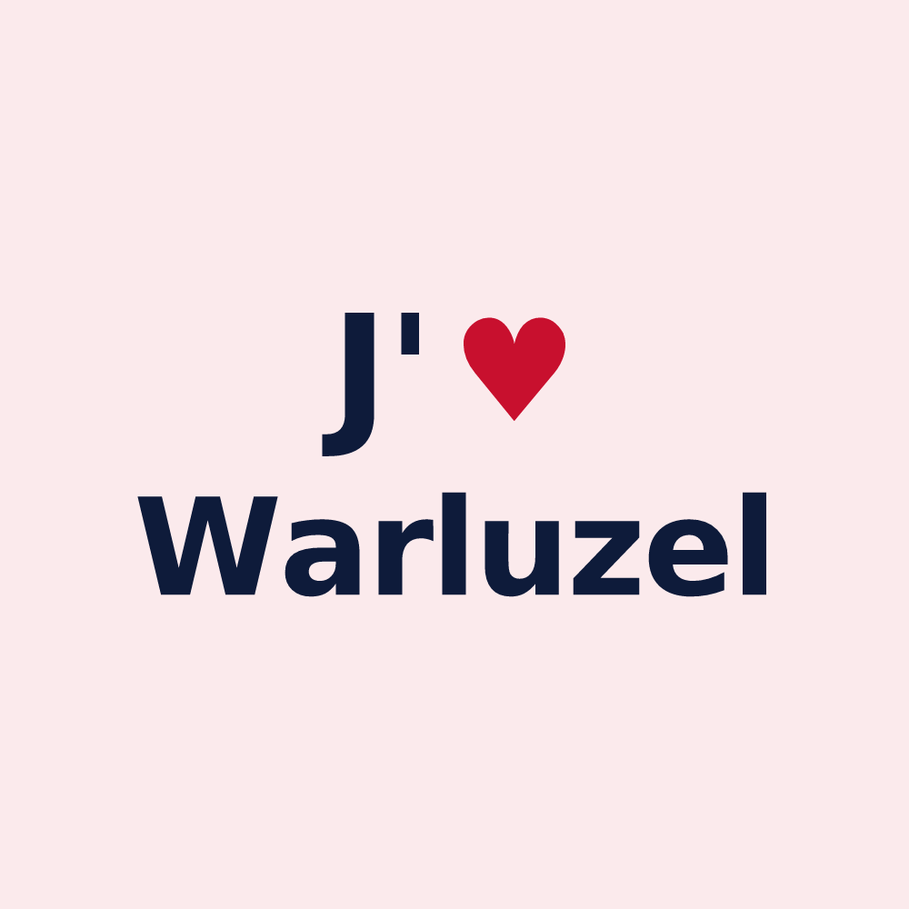 Magnet personnalisé Warluzel — design J'aime Warluzel