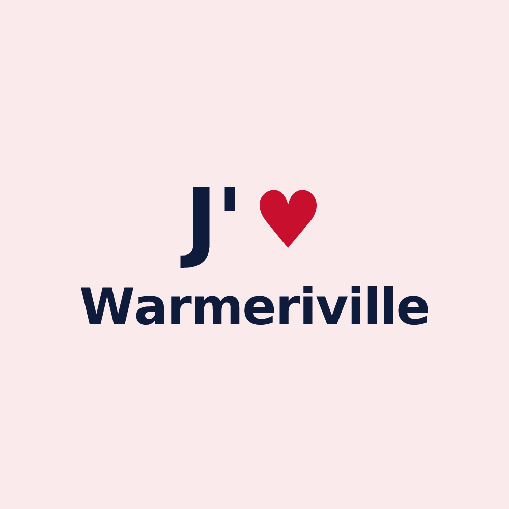 Magnet personnalisé Warmeriville — design J'aime Warmeriville