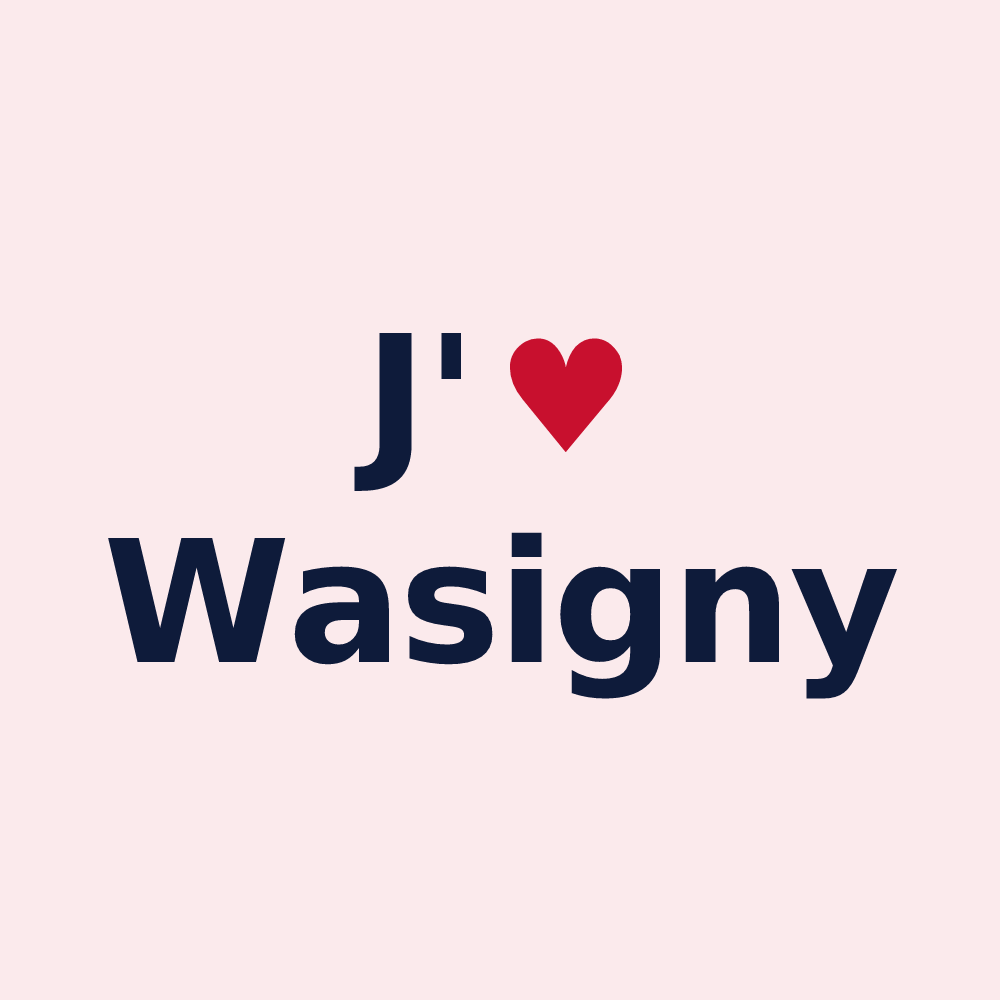Magnet personnalisé Wasigny — design J'aime Wasigny