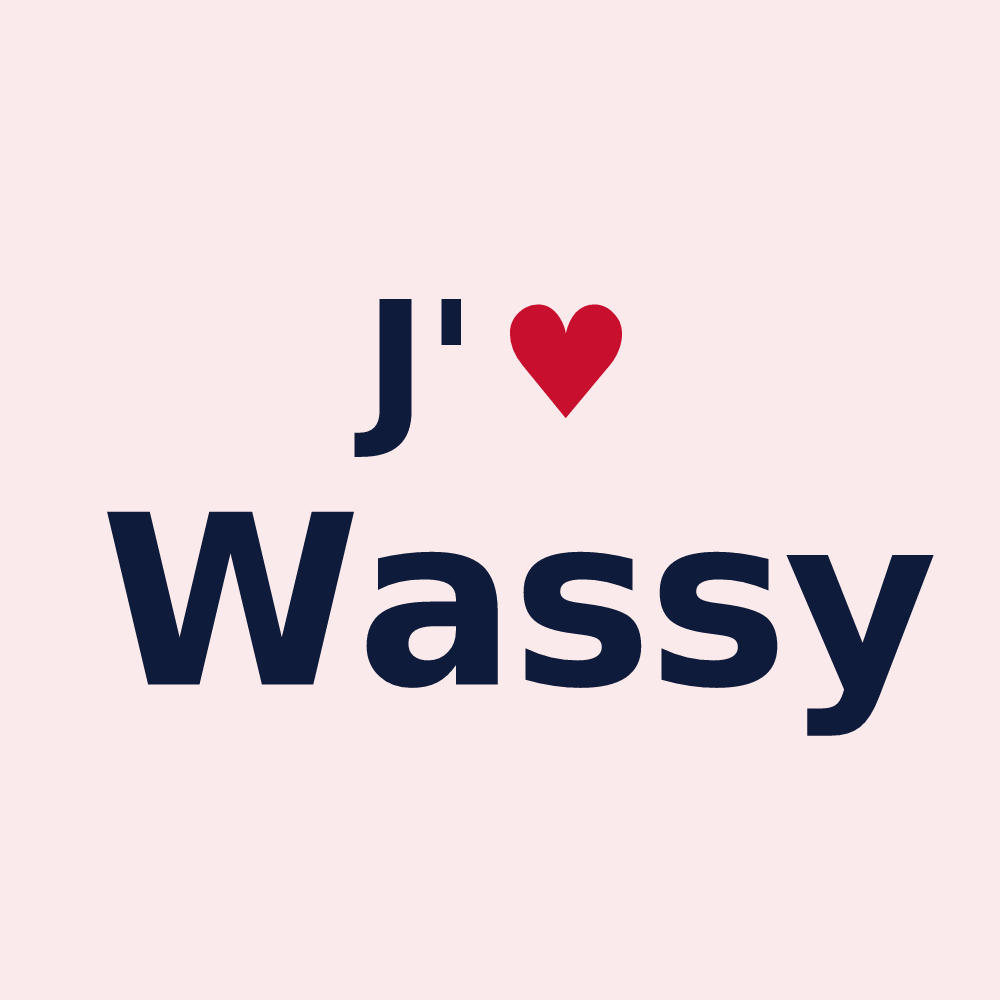Magnet personnalisé Wassy — design J'aime Wassy