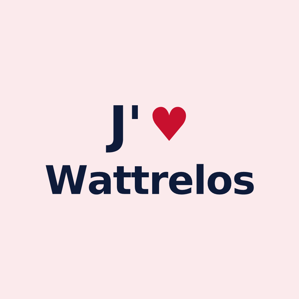 Magnet personnalisé Wattrelos — design J'aime Wattrelos