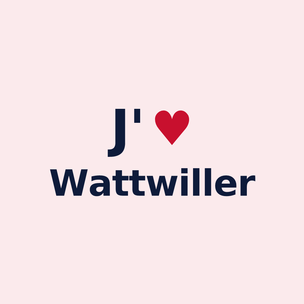 Magnet personnalisé Wattwiller — design J'aime Wattwiller