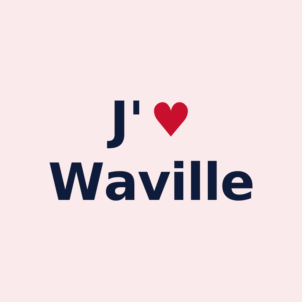 Magnet personnalisé Waville — design J'aime Waville
