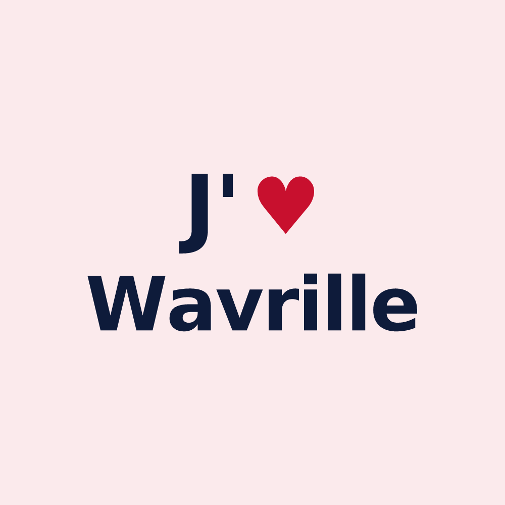 Magnet personnalisé Wavrille — design J'aime Wavrille
