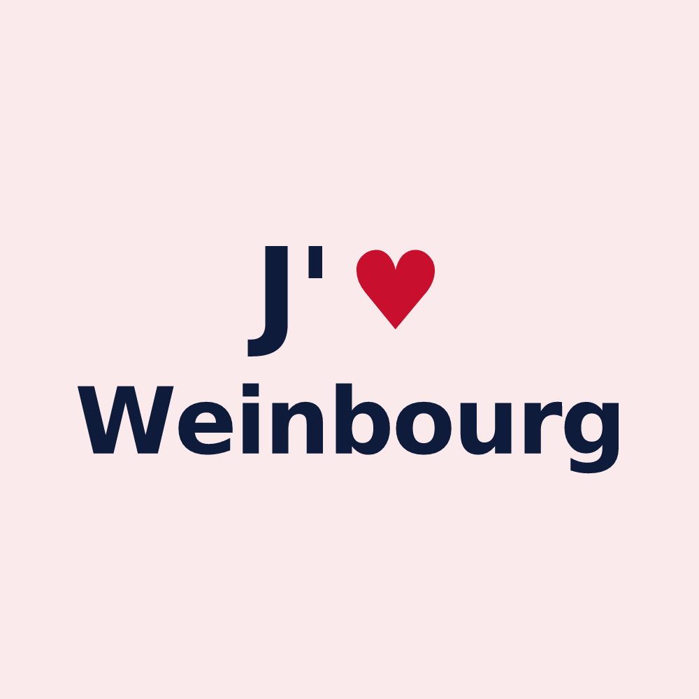 Magnet personnalisé Weinbourg — design J'aime Weinbourg