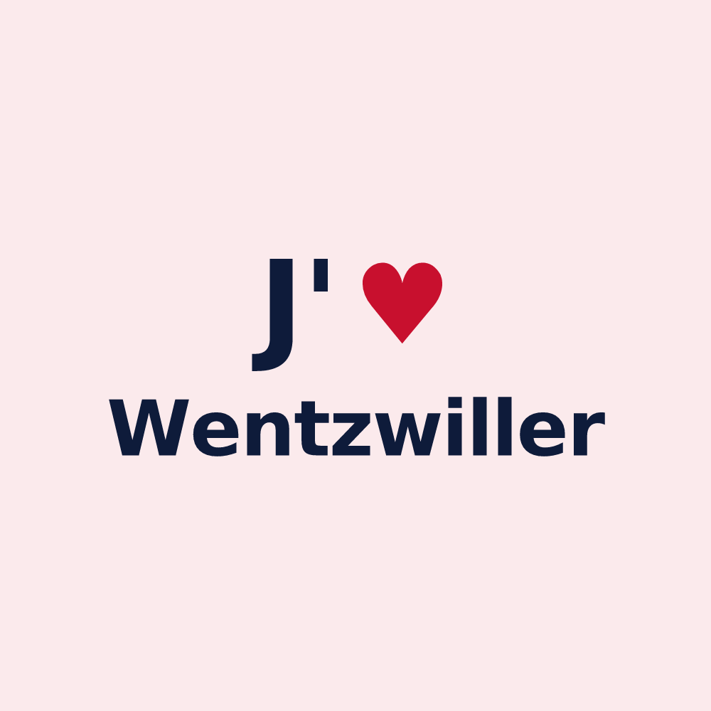 Magnet personnalisé Wentzwiller — design J'aime Wentzwiller