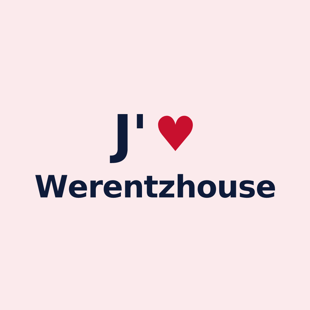 Magnet personnalisé Werentzhouse — design J'aime Werentzhouse