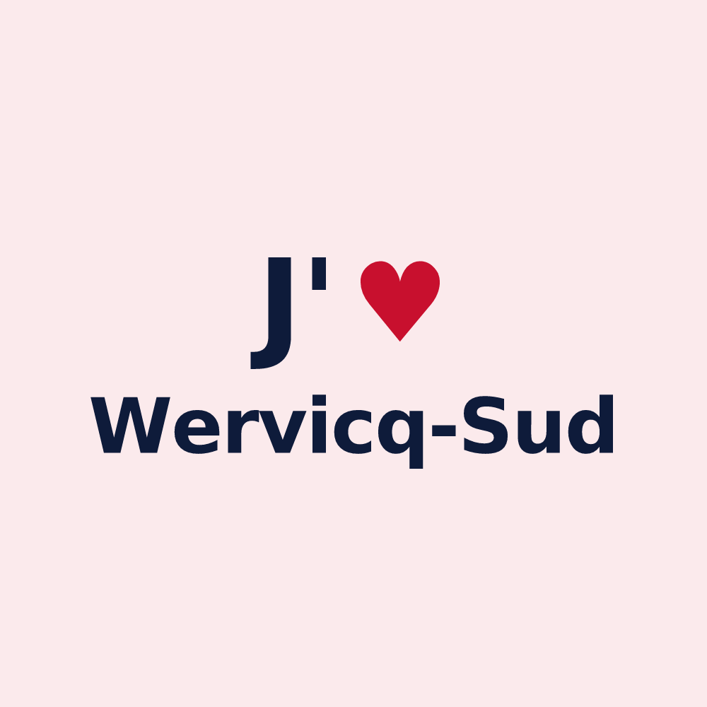 Magnet personnalisé Wervicq-Sud — design J'aime Wervicq-Sud