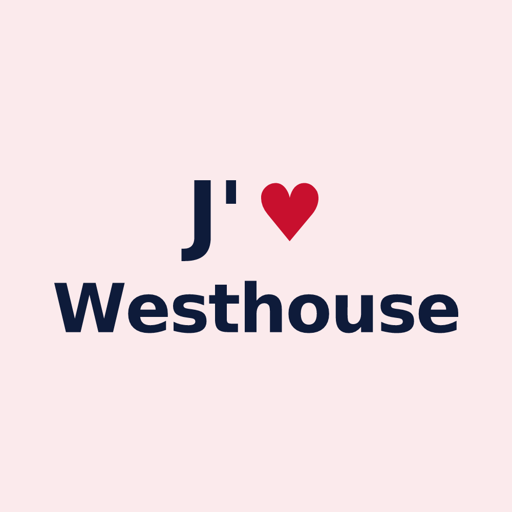 Magnet personnalisé Westhouse — design J'aime Westhouse