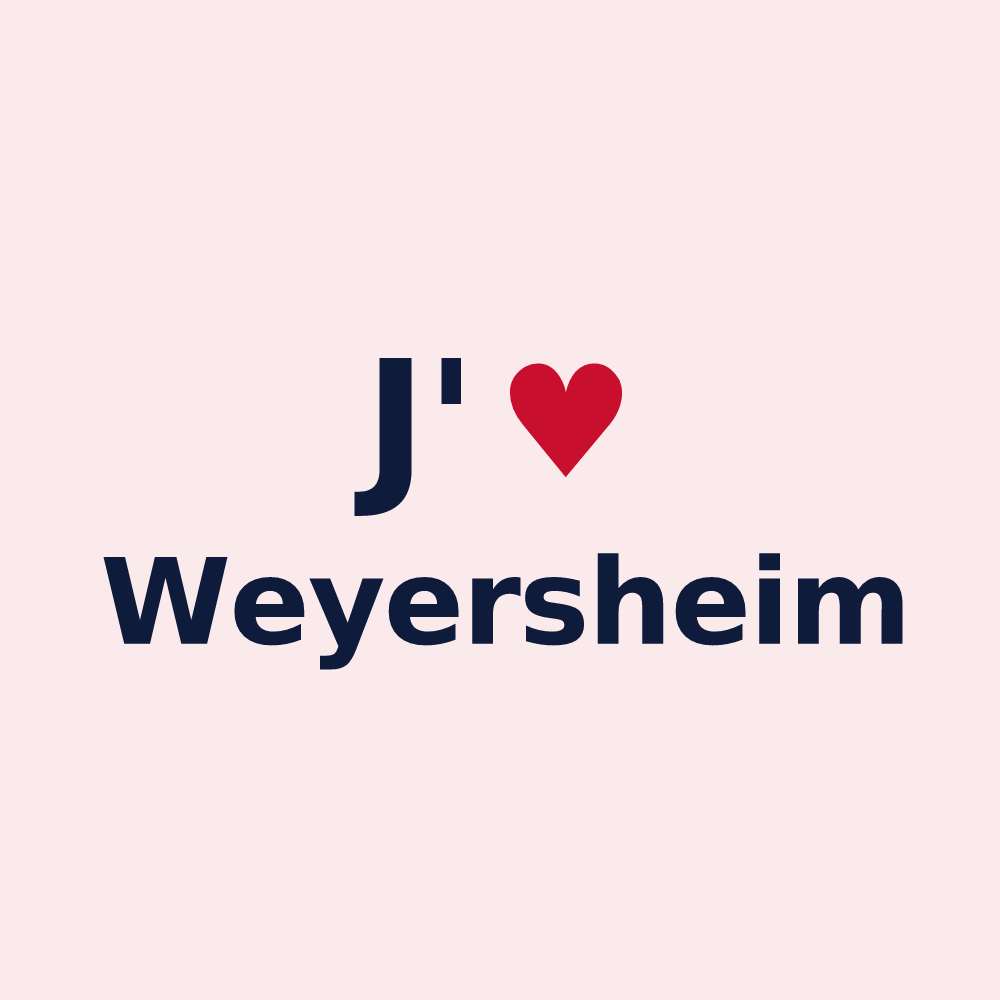 Magnet personnalisé Weyersheim — design J'aime Weyersheim