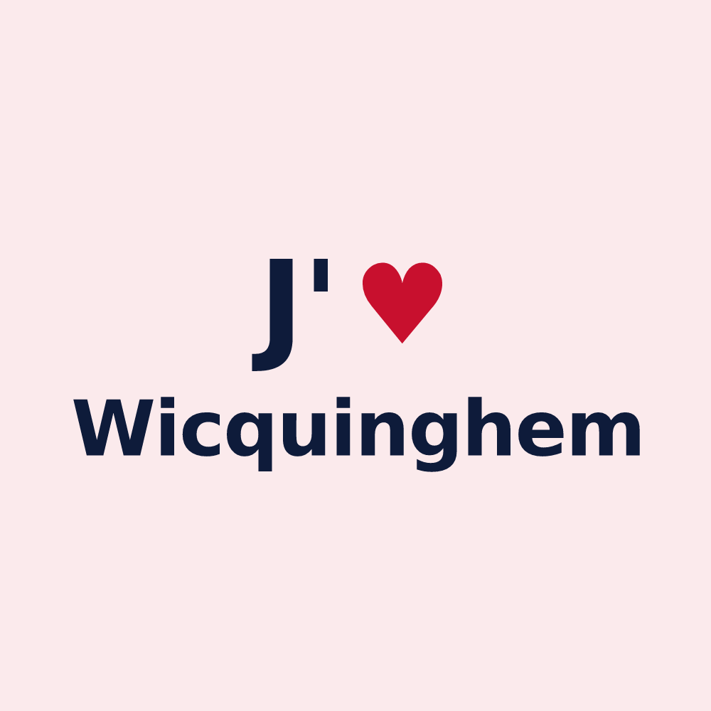Magnet personnalisé Wicquinghem — design J'aime Wicquinghem