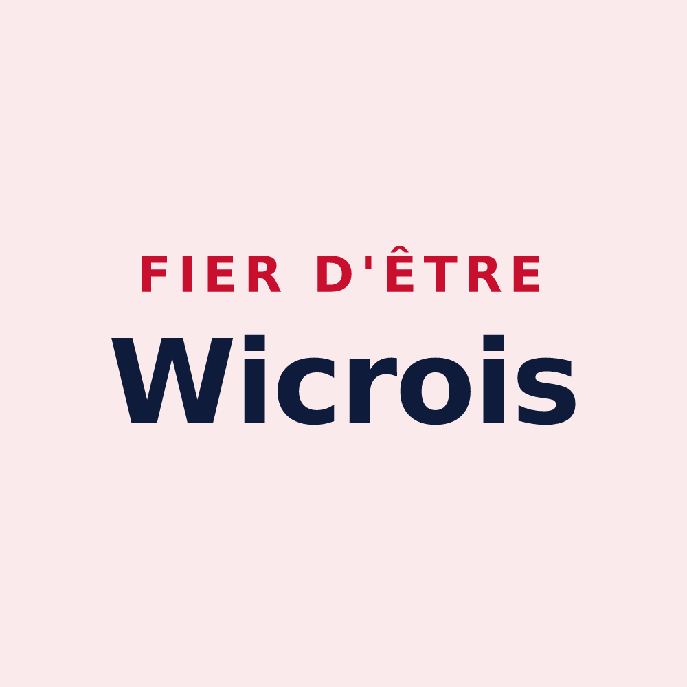 Magnet « Fier d'être Wicrois » — design pour Wicres