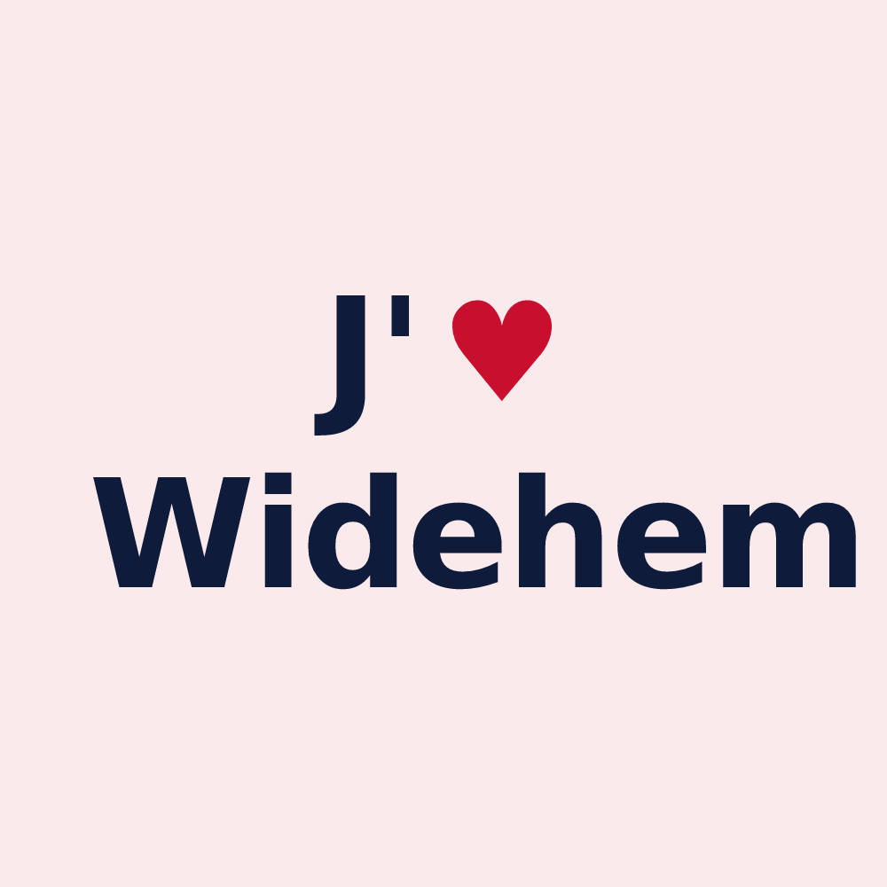 Magnet personnalisé Widehem — design J'aime Widehem