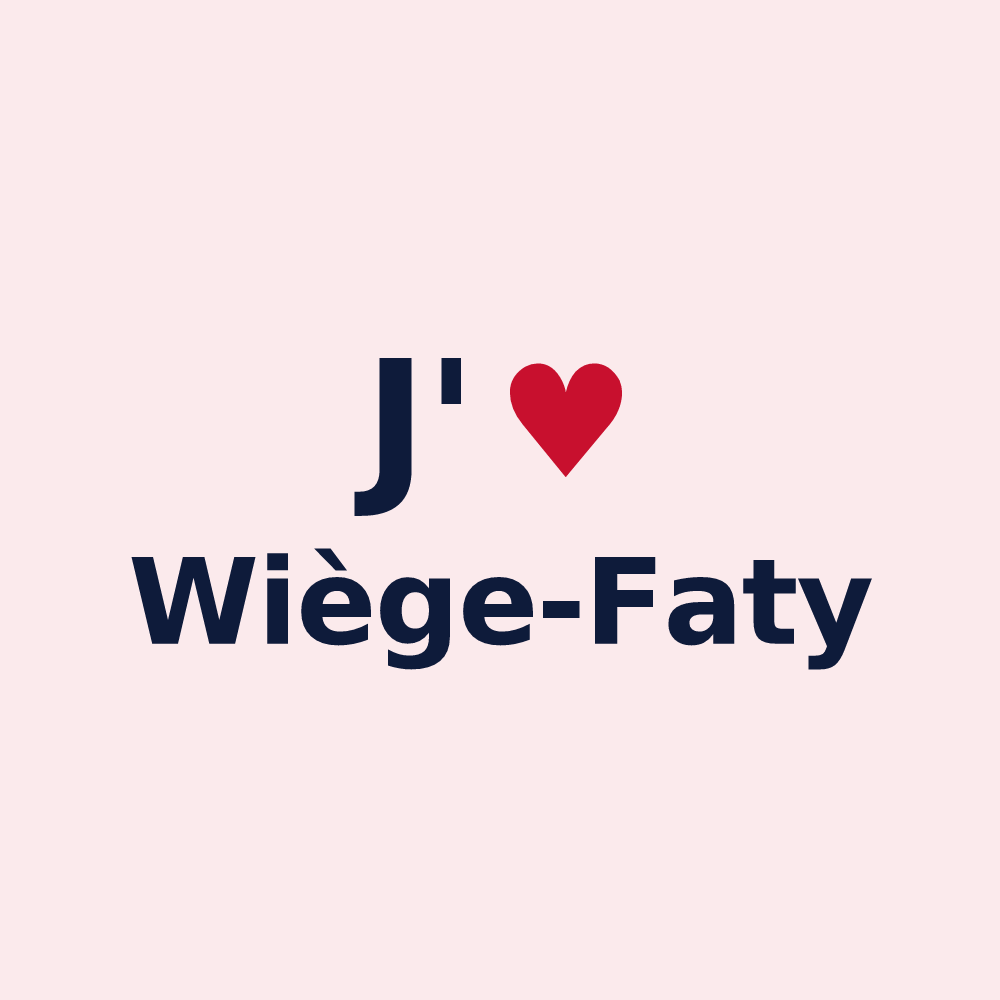 Magnet personnalisé Wiège-Faty — design J'aime Wiège-Faty