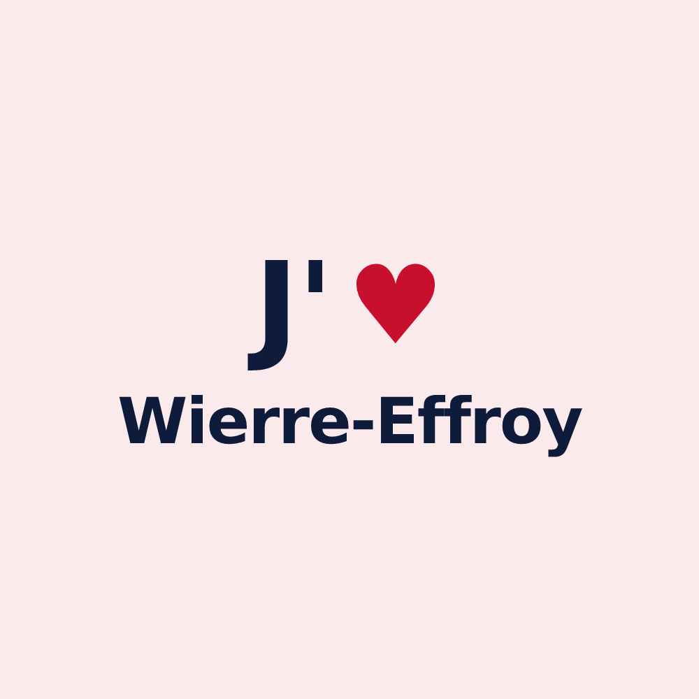 Magnet personnalisé Wierre-Effroy — design J'aime Wierre-Effroy