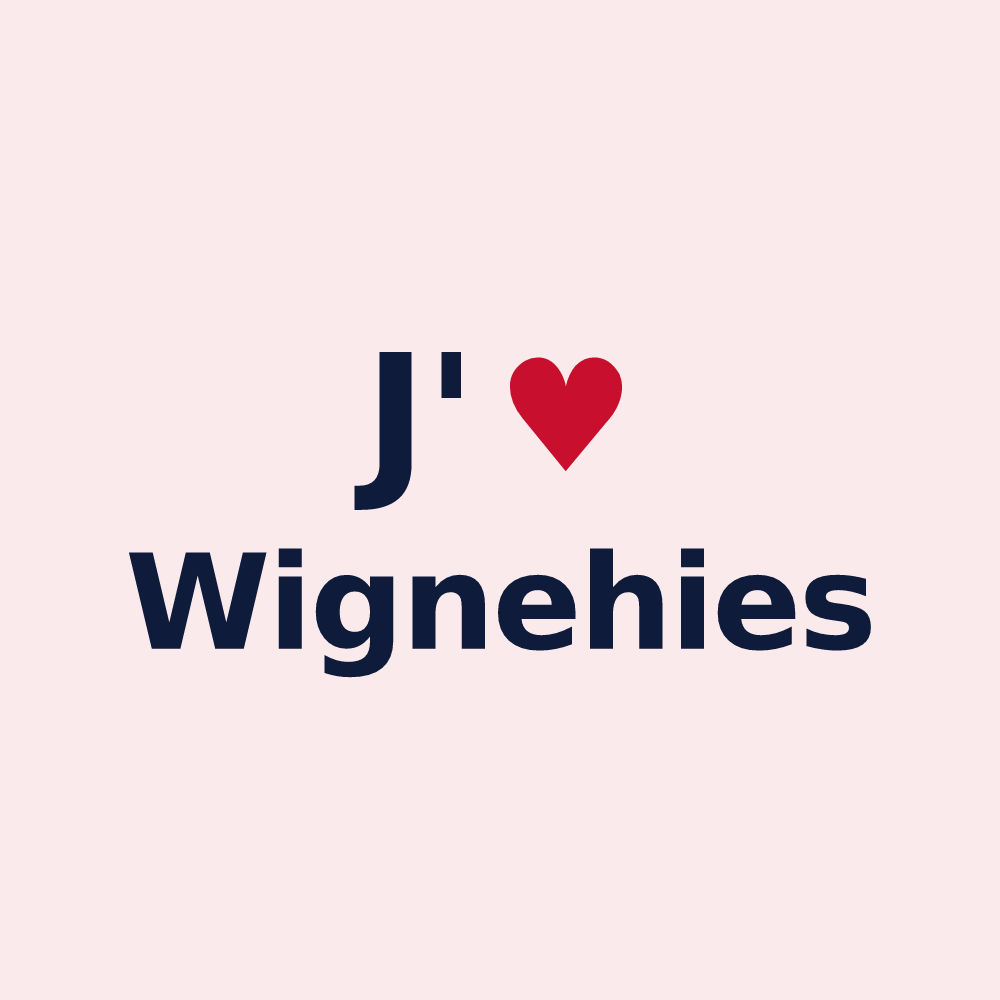 Magnet personnalisé Wignehies — design J'aime Wignehies