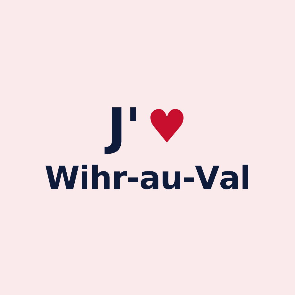 Magnet personnalisé Wihr-au-Val — design J'aime Wihr-au-Val