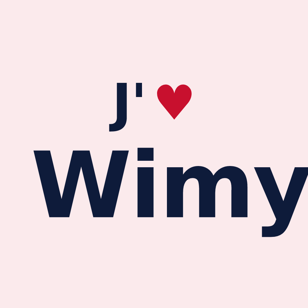 Magnet personnalisé Wimy — design J'aime Wimy