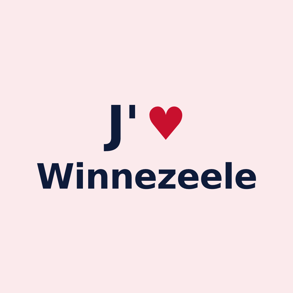 Magnet personnalisé Winnezeele — design J'aime Winnezeele