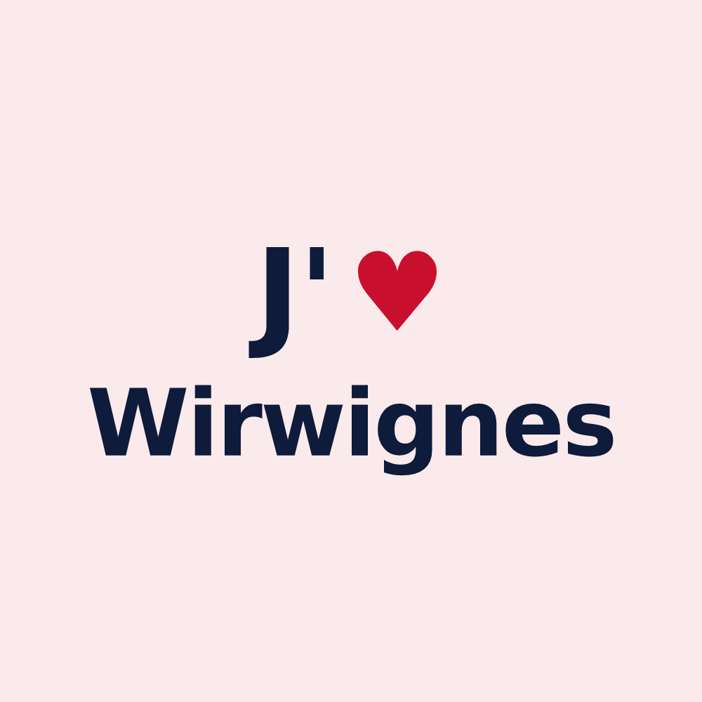 Magnet personnalisé Wirwignes — design « J'aime Wirwignes » imprimé sur le magnet