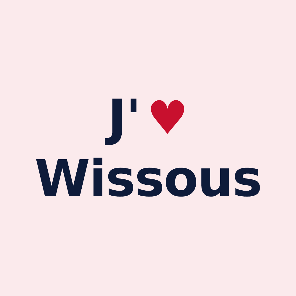 Magnet personnalisé Wissous — design J'aime Wissous