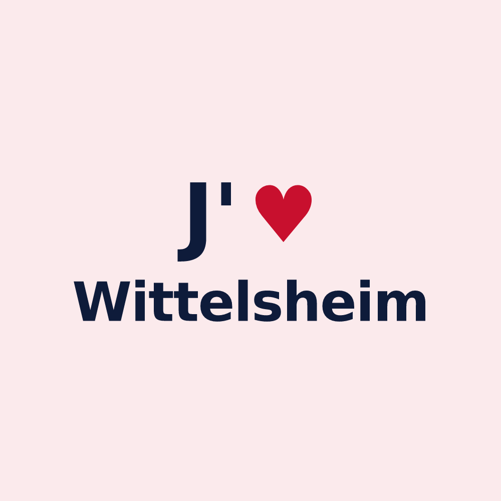 Magnet personnalisé Wittelsheim — design J'aime Wittelsheim