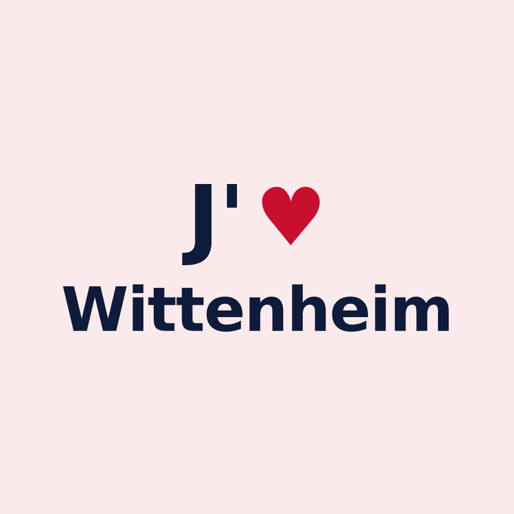 Magnet personnalisé Wittenheim — design J'aime Wittenheim