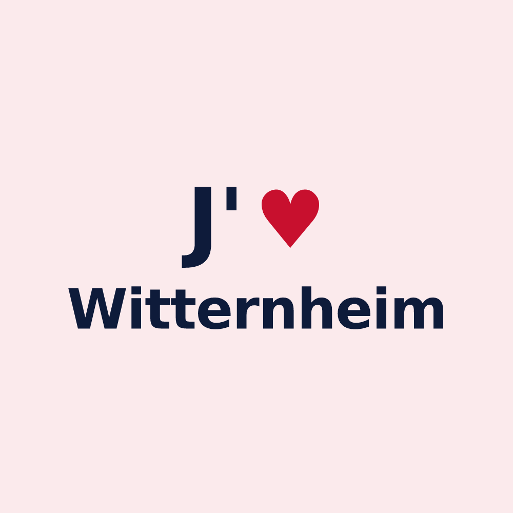 Magnet personnalisé Witternheim — design J'aime Witternheim