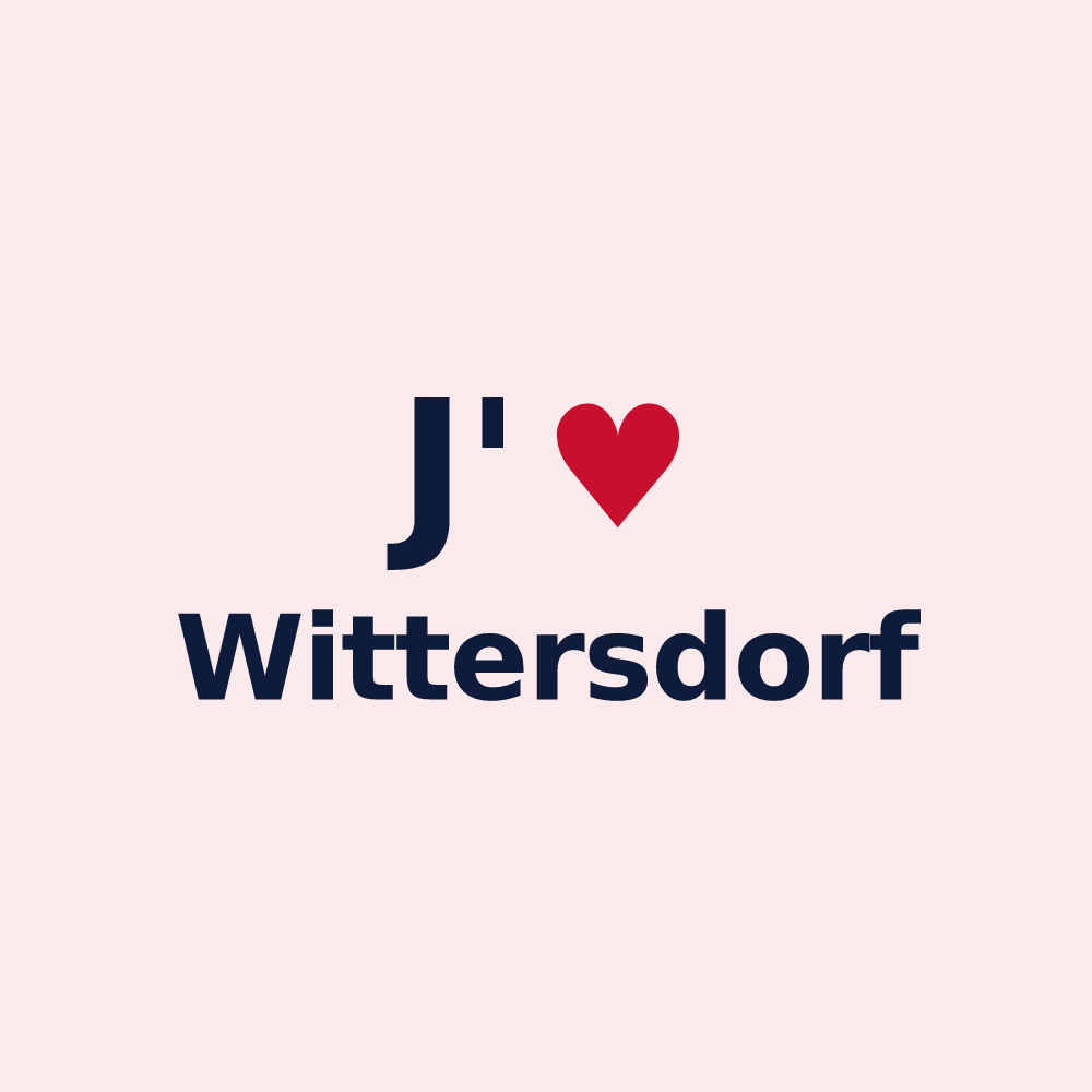 Magnet personnalisé Wittersdorf — design J'aime Wittersdorf