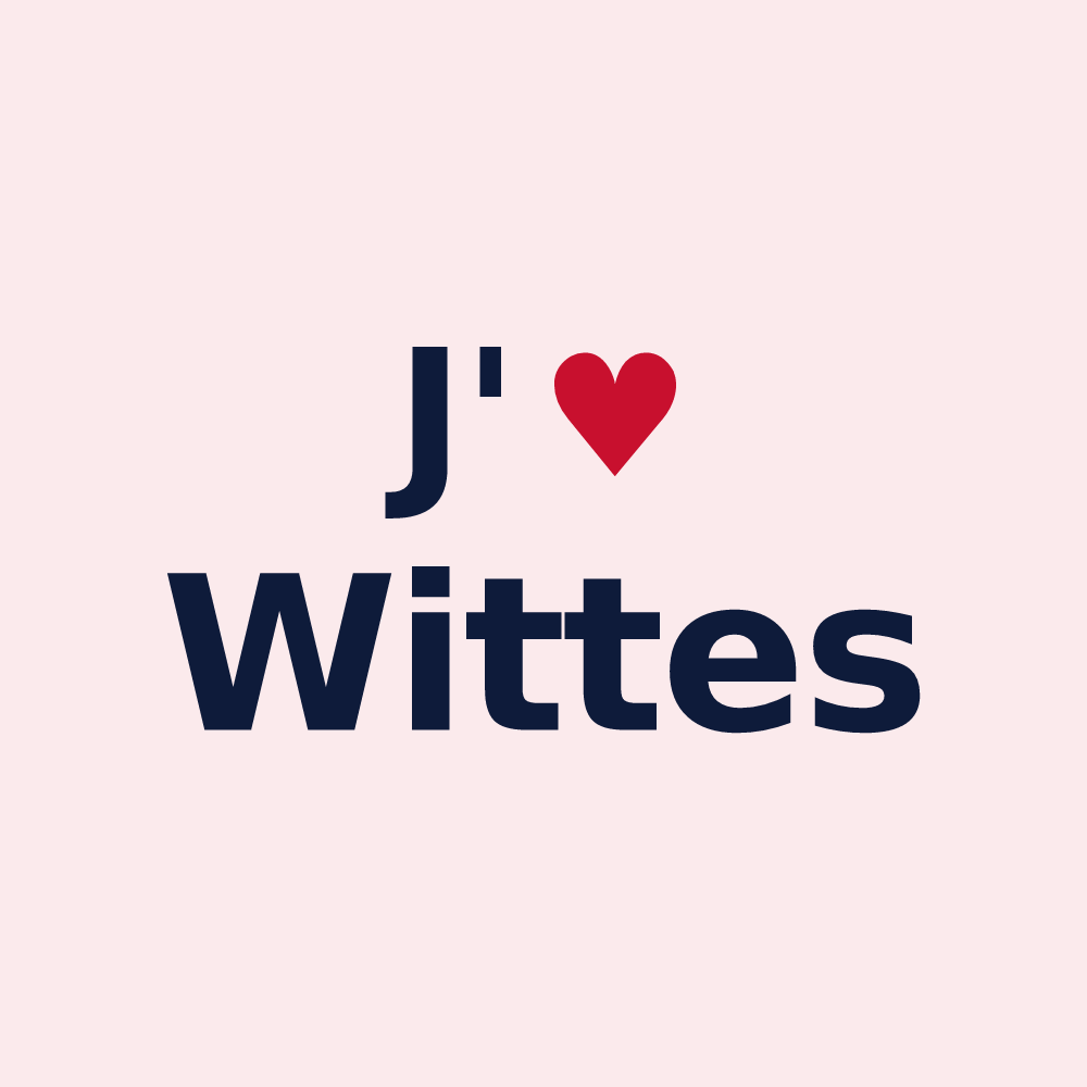 Magnet personnalisé Wittes — design « J'aime Wittes » imprimé sur le magnet