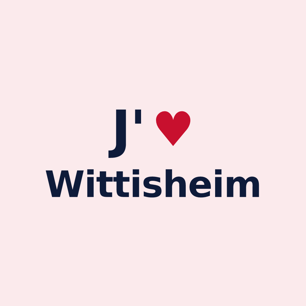 Magnet personnalisé Wittisheim — design J'aime Wittisheim