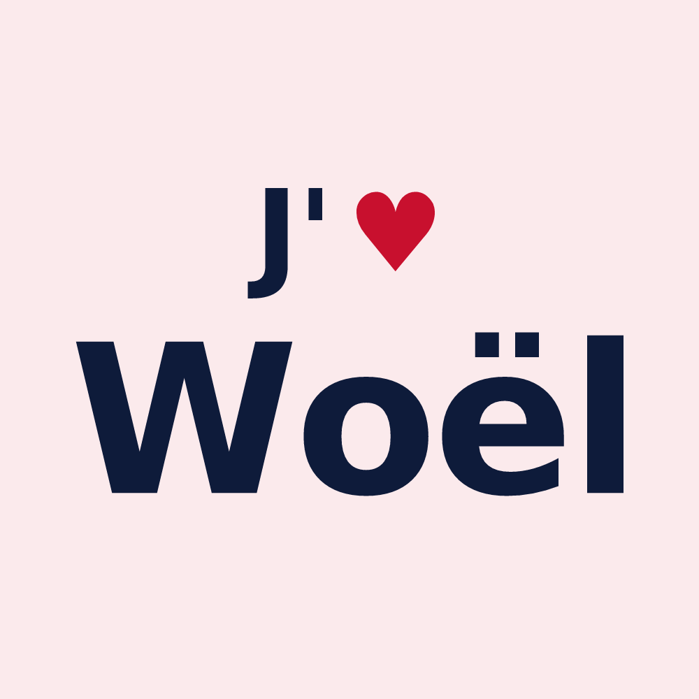 Magnet personnalisé Woël — design J'aime Woël